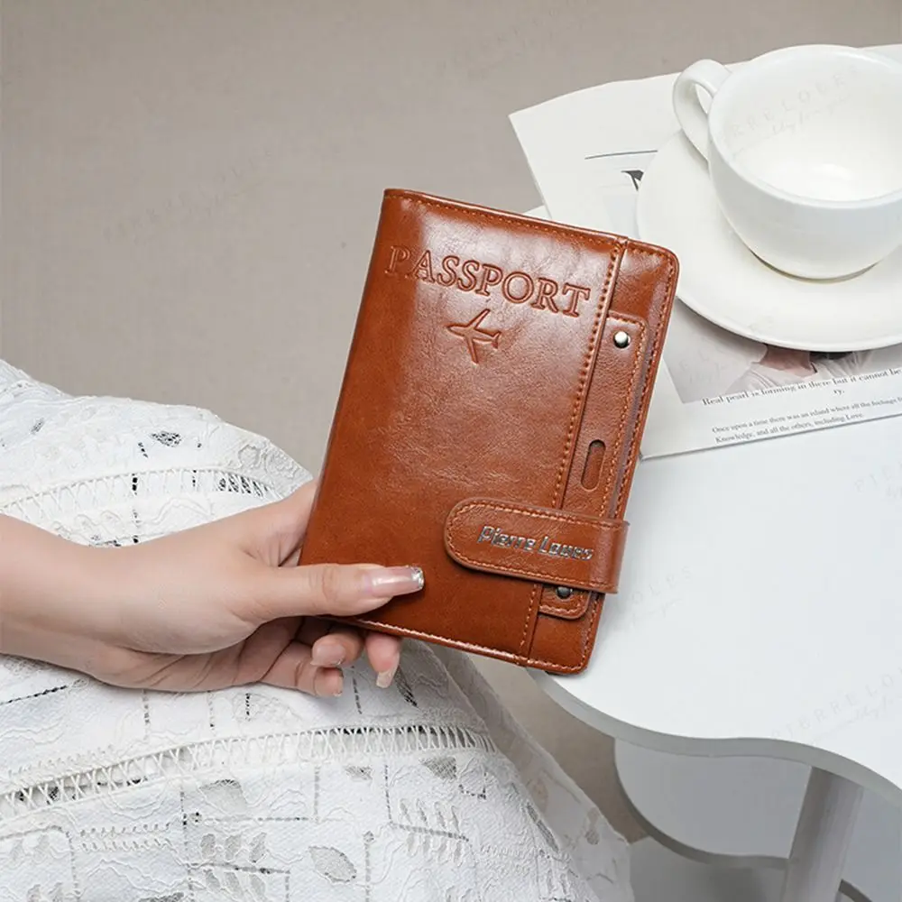 RFID Blocking Passport Wallet PU Anti-theft Travel Passport Protective Case Solid Color Travel Accessories Credit Card Holder - AliExpress - Image 3