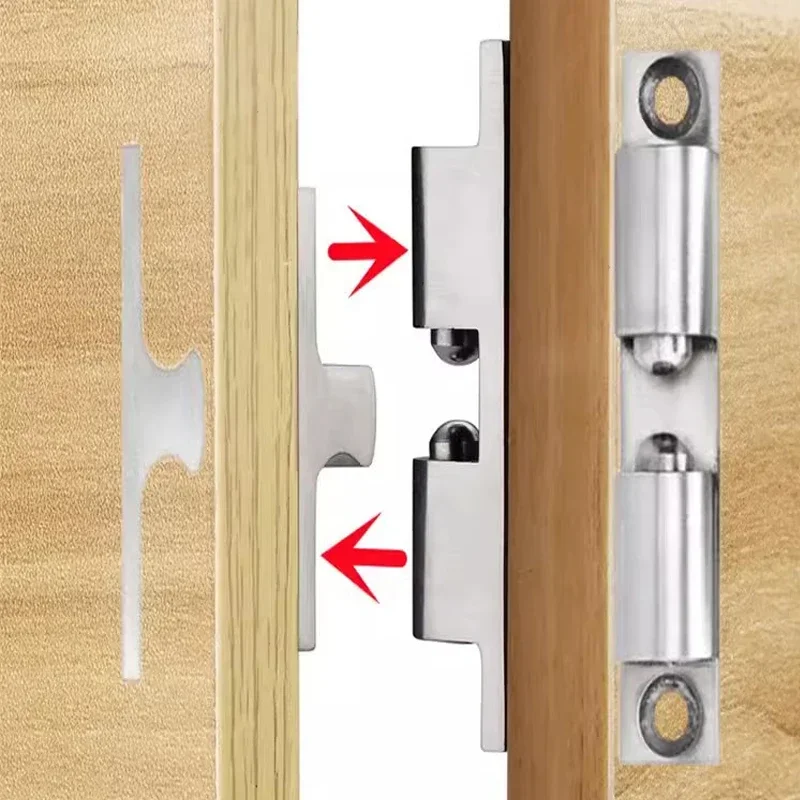 5/1pcs Furniture Door Ball Latch Brass Double Roller Spring Ball Catch Latches Cabinet Closet Door Adjustable Tension Latch - AliExpress - Image 4