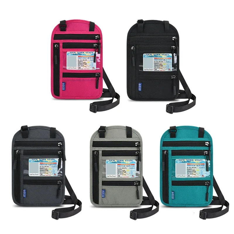 Travel Pouch Neck Wallet Family Passport Holder Organizer Case with RFID Blocking Multi-Pockets Passport Document Credit Case - AliExpress 1524 - Image 2