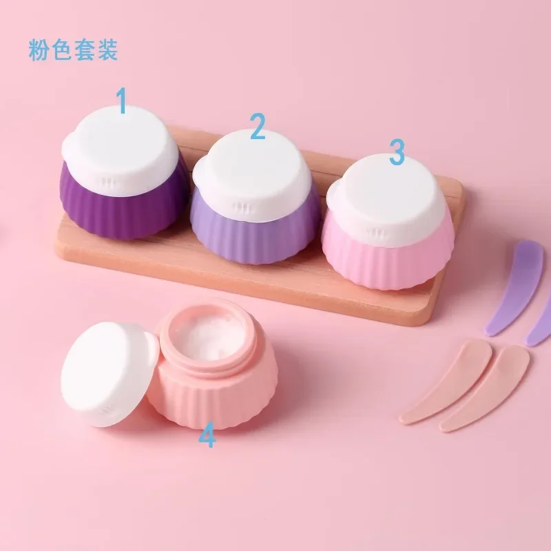 4pcs Silicone Travel Container Cream Jar TSA Approved Travel Container with Transparent Bag Leak Proof Travel Bottles - AliExpress - Image 3