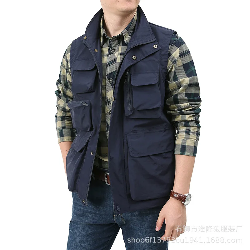 Fishing Vest Breathable Fishing Travel Mesh Vest With Zipper Pockets Summer Work Vest For Outdoor Activities Fishing Men's Vest - AliExpress - Image 3