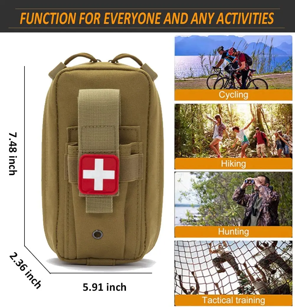 8pcs IFAK Tactical Molle Pouch Survival First Aid Kit for Emergency Rescue Outdoor Camping Hiking Sports Portable - AliExpress - Image 6