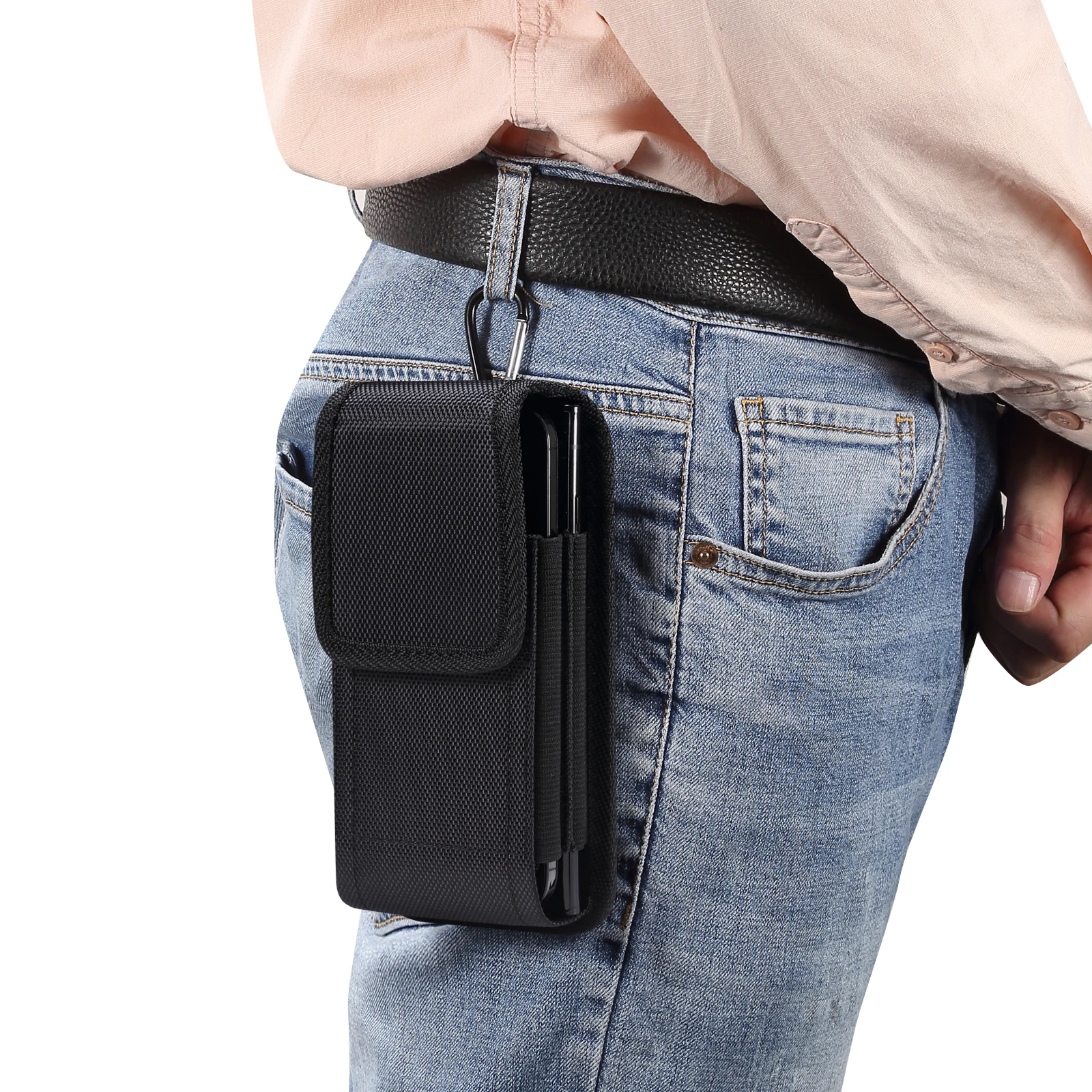 Nylon Dual Pouch 2 Phone Belt Clip Case Holder For iPhone 16 15 14 13 12 Pro Max Xiaomi Redmi Note 11 Man Tool Waist Bag Holster - AliExpress - Image 6