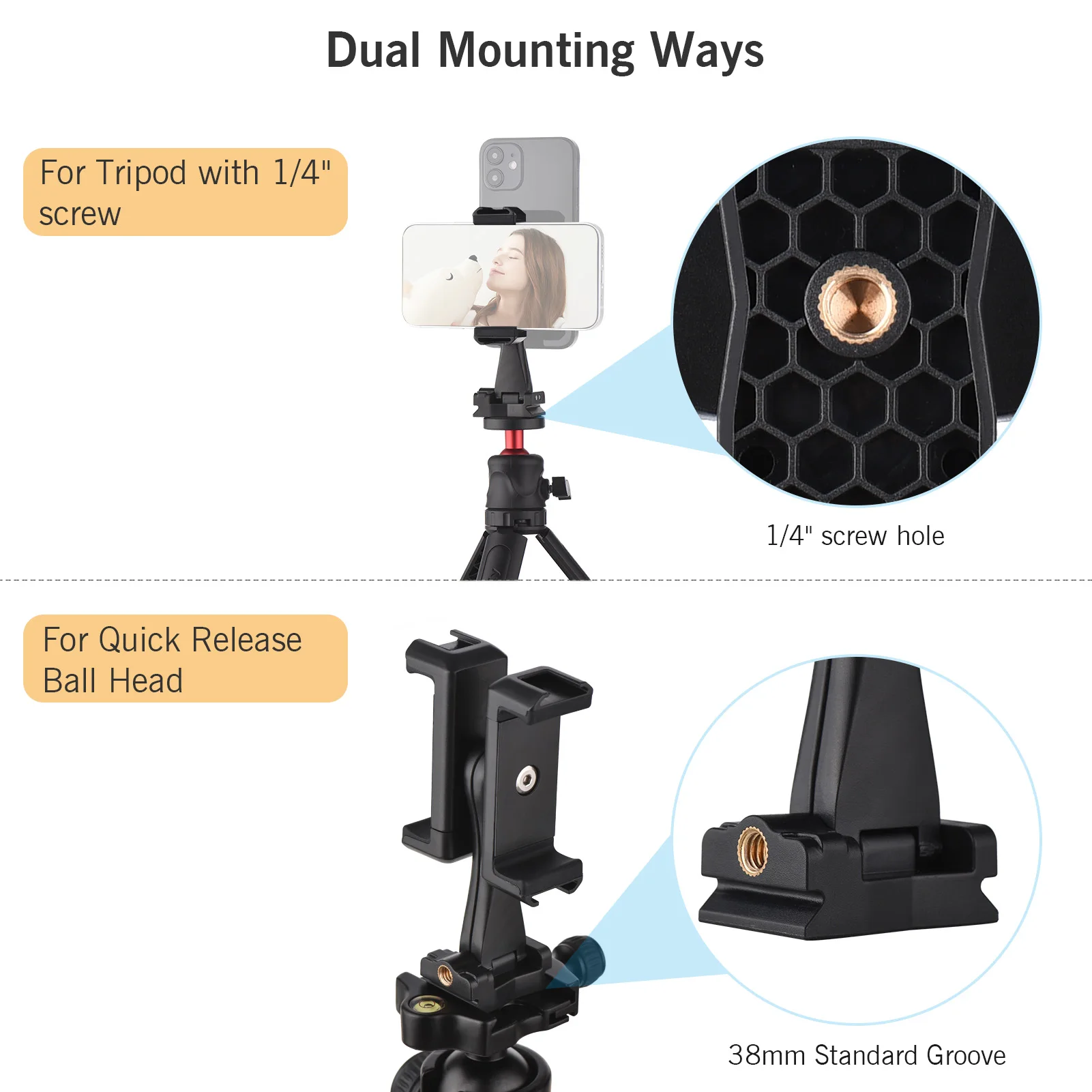 Smartphone Video Kit Including Universal Phone Tripod Mount with Dual Phone Holders 4 Cold Shoe Mounts + Desktop Tripod for Vlog - AliExpress - Image 5