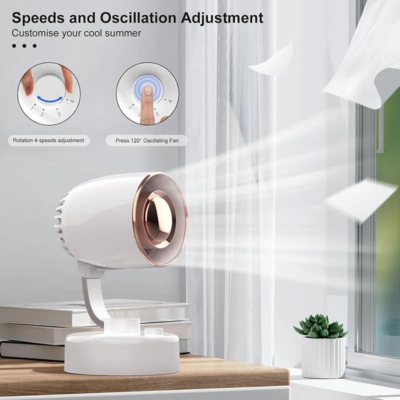 4000mAh Portable Ultra-quiet Desktop Small Fan 4 Speed Adjustable Is Very Suitable For Home Bedroom Office Dormitory Travel - AliExpress - Image 5