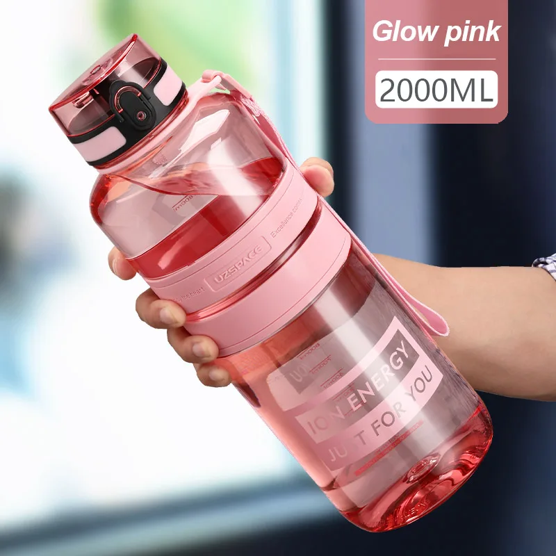 1.5/2L Sport Water Bottle Large capacity Portable leakproof Shaker Outdoor Fitness Bottle EcoFriendly Plastic Drinkware BPA Free - AliExpress - Image 2
