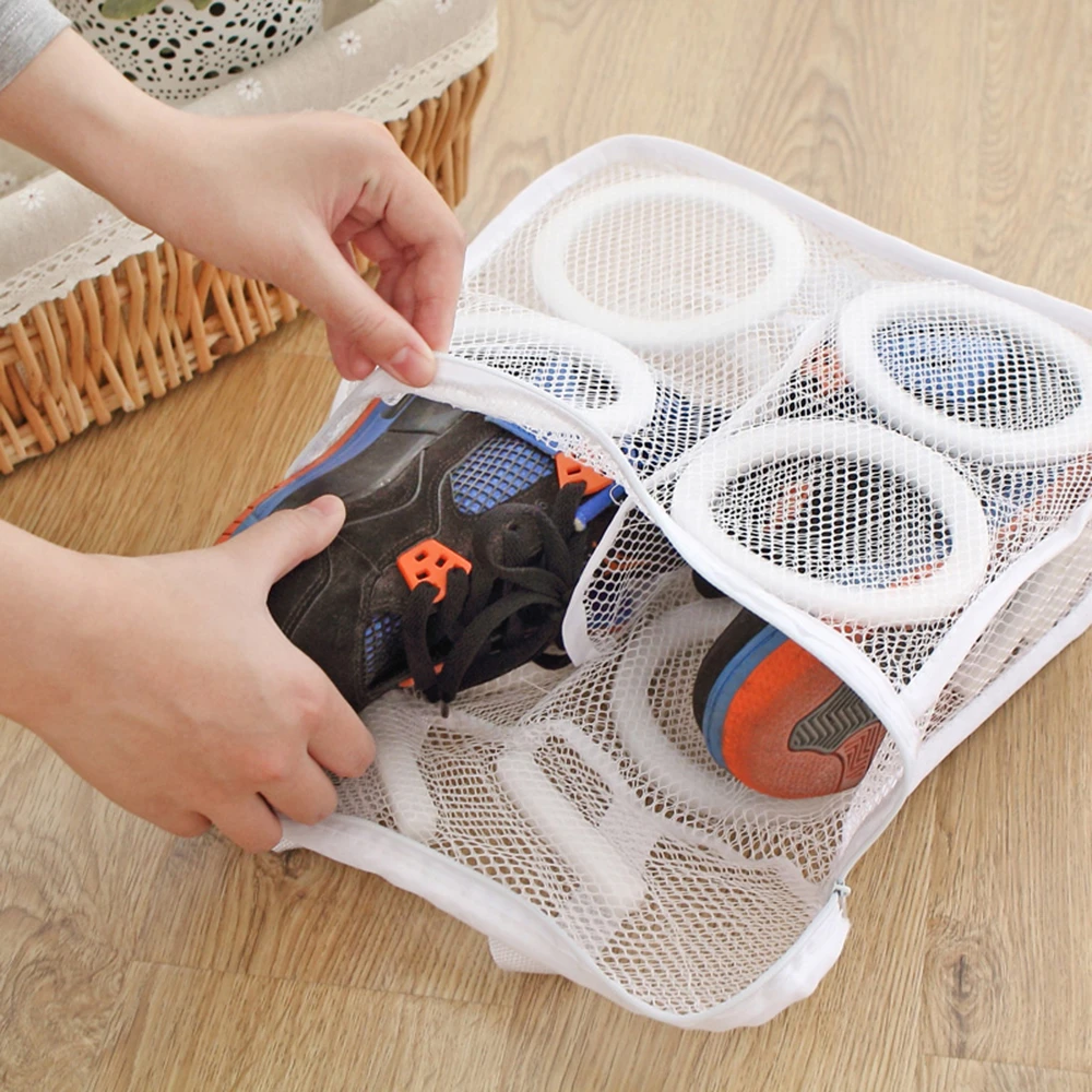 Shoes Washing Machine Shoes Bag Travel Shoe Storage bags Portable Mesh Laundry bag Anti-deformation Protective Clothes organizer - AliExpress - Image 3