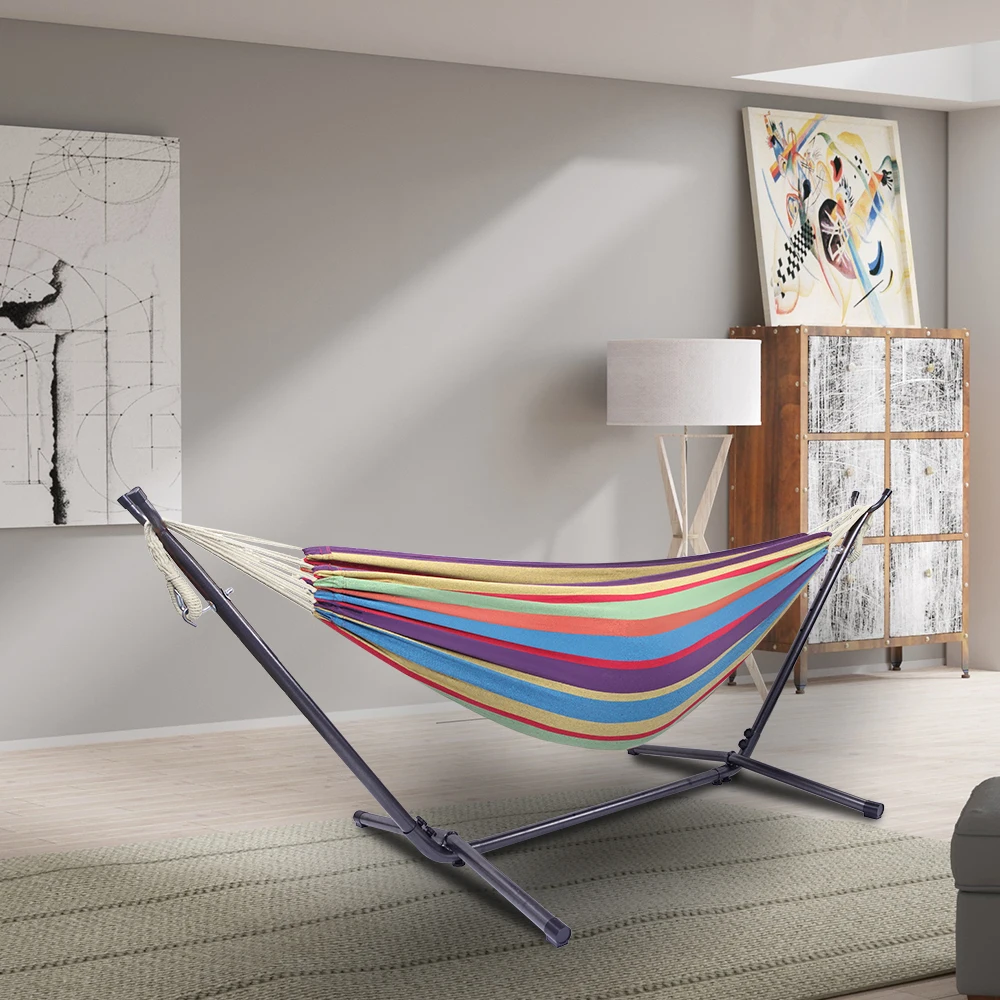 Hammock Set (Hammock Frame Small Color Hammock) Natural Rope Outdoor Furniture - AliExpress - Image 5