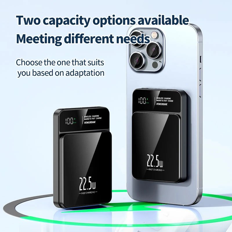 10000mAh high-capacity magnetic wireless charging power bank, portable fast charging, suitable for iPhone/Samsung/Xiaomi - AliExpress - Image 4