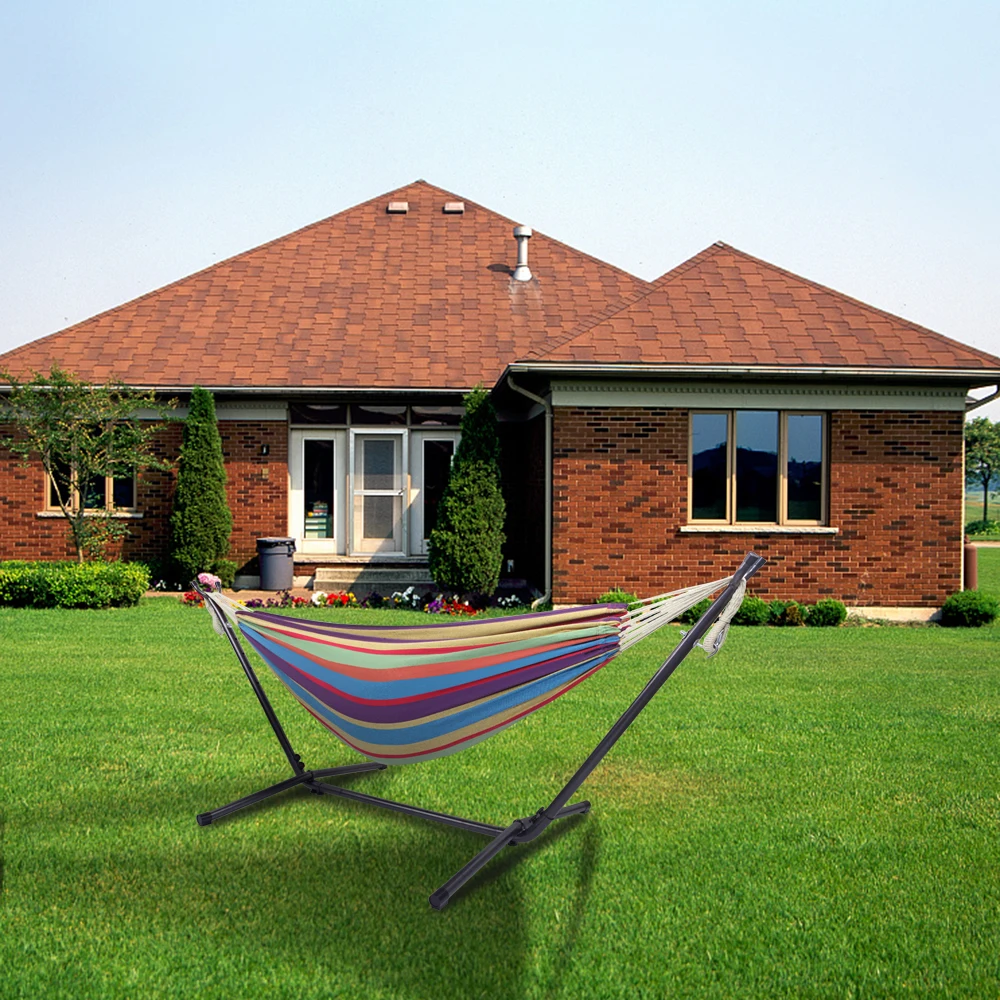 Hammock Set (Hammock Frame Small Color Hammock) Natural Rope Outdoor Furniture - AliExpress - Image 3