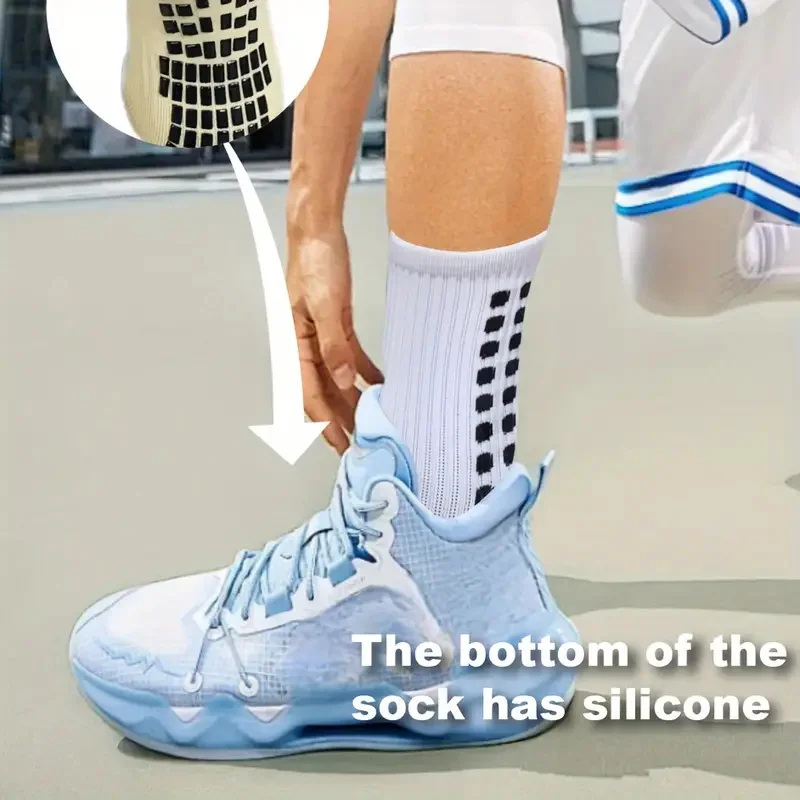 5/6 Pairs Men's Athletic Crew Socks Performance Thick Cushion Running Compression Socks - AliExpress - Image 3