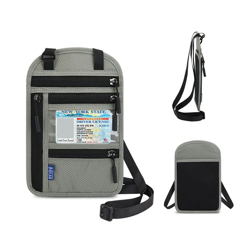 Travel Pouch Neck Wallet Family Passport Holder Organizer Case with RFID Blocking Multi-Pockets Passport Document Credit Case - AliExpress 1524 - Image 3