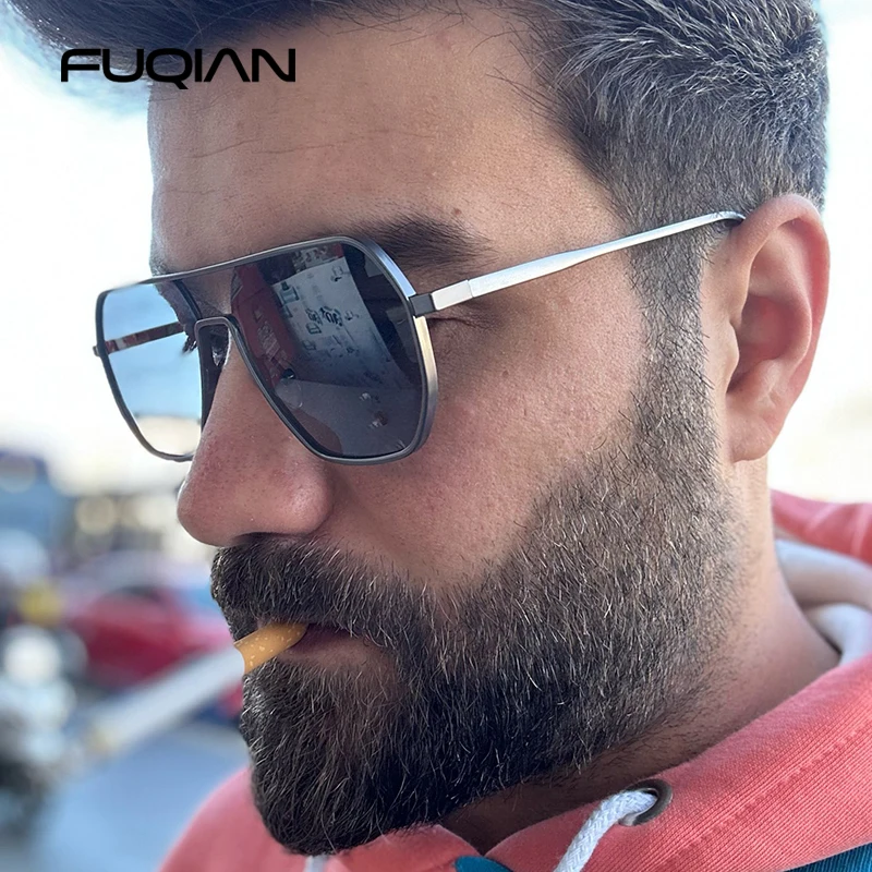 Luxury Metal Photochromic Sunglasses Men Women Fashion Polarized Sun Glasses Stylish Chameleon Anti-glare Driving Shades UV400 - AliExpress - Image 3