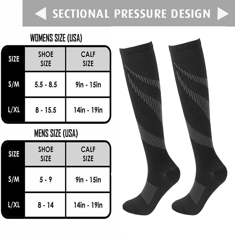 Men's Sports Compression Socks Varicose Veins Cycling Socks Nursing Running Compression Socks Nurse Outdoor Natural Hiking - AliExpress - Image 6