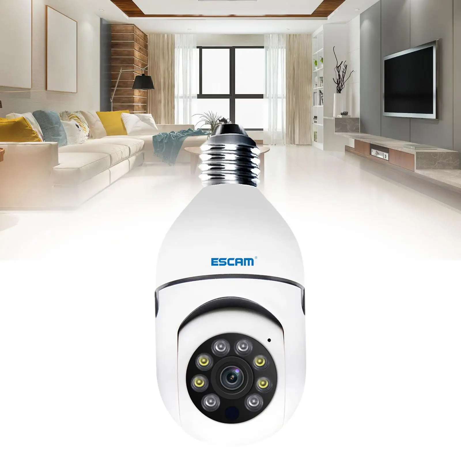 Bulb Home Security Camera 360° Audible Alarm Easy Installation 2 Way Audio - AliExpress - Image 2