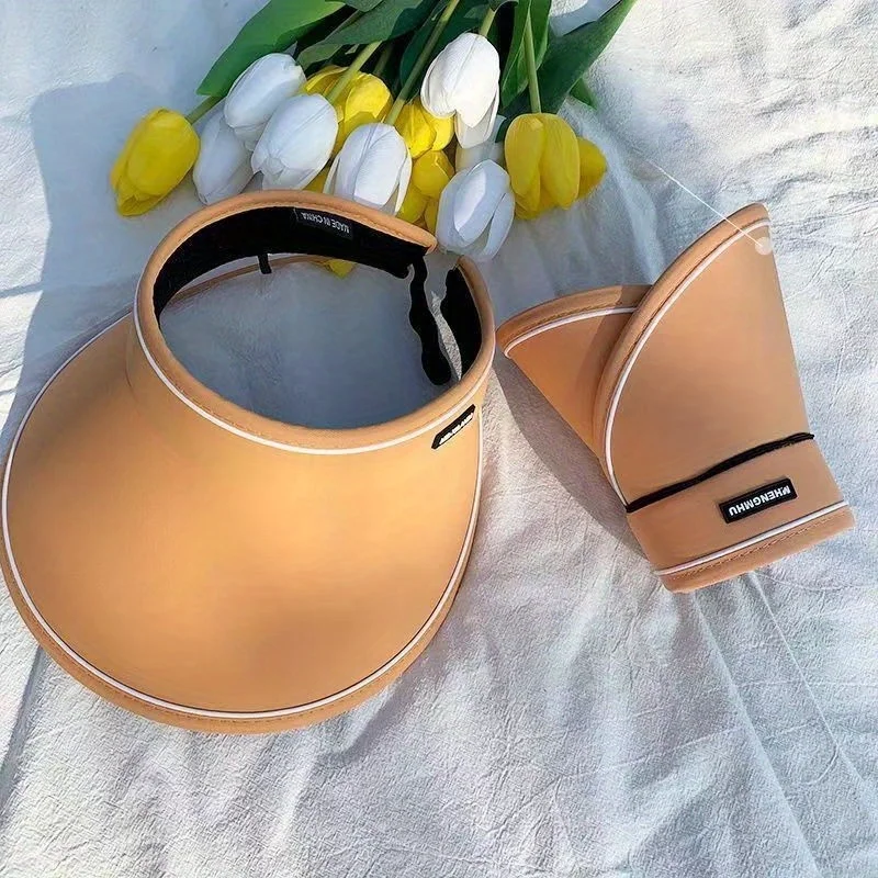 UV Protection Foldable Solid Color Visor Cap Adjustable Breathable Sun Hat For Women Men Summer Travel Sport Hiking Golf Dad Hat - AliExpress - Image 5