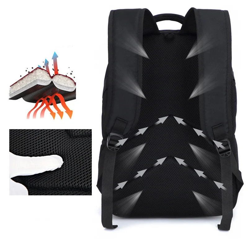 Men Multifunction USB charging fashion business casual travel anti-theft Waterproof 17 inch Laptop backpack School bag - AliExpress - Image 5