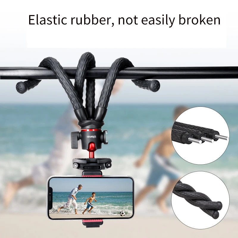 Ulanzi MT-33 Flexible Octopus Tripod with 2 in 1 Clip Phone Holder Cold Shoe 1/4'' Mount for Smartphone Camera Video Light Mic - AliExpress - Image 4