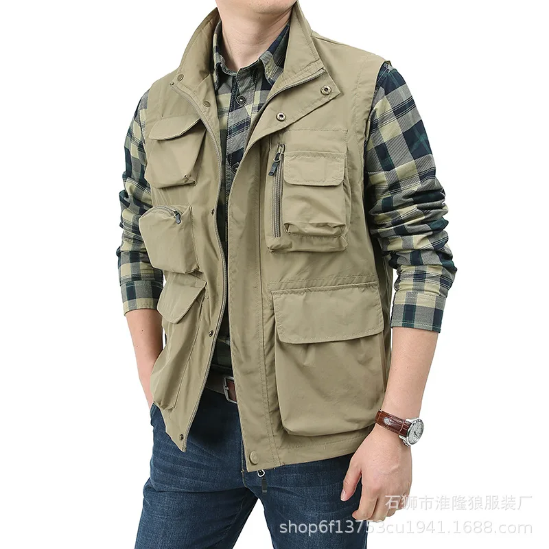 Fishing Vest Breathable Fishing Travel Mesh Vest With Zipper Pockets Summer Work Vest For Outdoor Activities Fishing Men's Vest - AliExpress - Image 2
