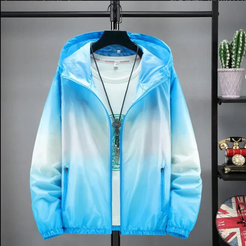 Men Women Childrens Teens Ultra-thin Ultra-light Clear Camping Jacket Anti-UV Quick Dry Skin Coat Gradient Color Windbreaker - AliExpress - Image 5