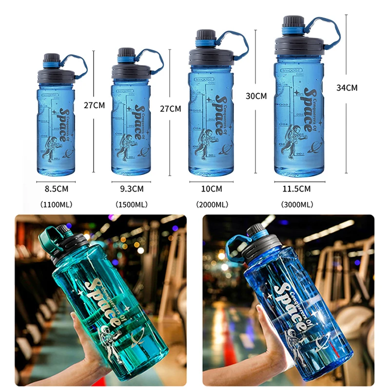 2L 3L Large Capacity Sport Water Bottle With Filter Eco-Friendly Plastic Water Cup Portable Fitness Drink Bottle Kettle BPA Free - AliExpress - Image 6